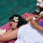 Relaxing Massage at the Pool during a Meditation Retreat in Phuket