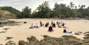 Morning Meditation at Yanui Beach in phuket