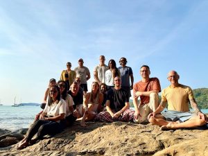 Group Picture at AoYon Beach after a Meditation Retreat