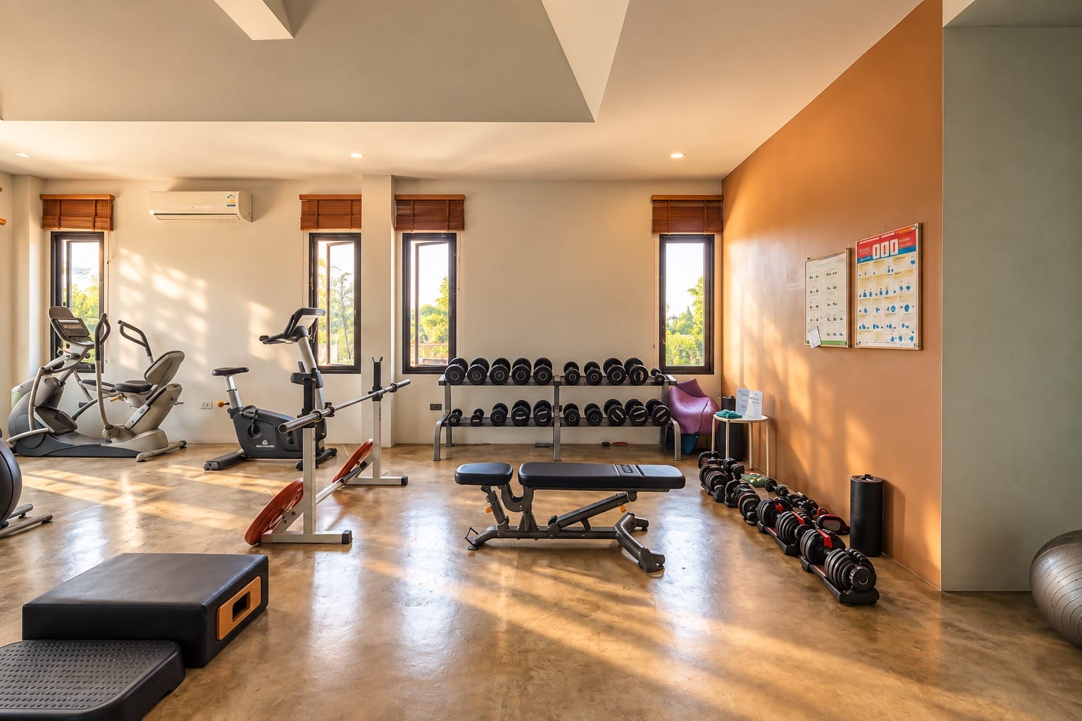 Cozy Gym interior of Coco Retreat Resort in phuket