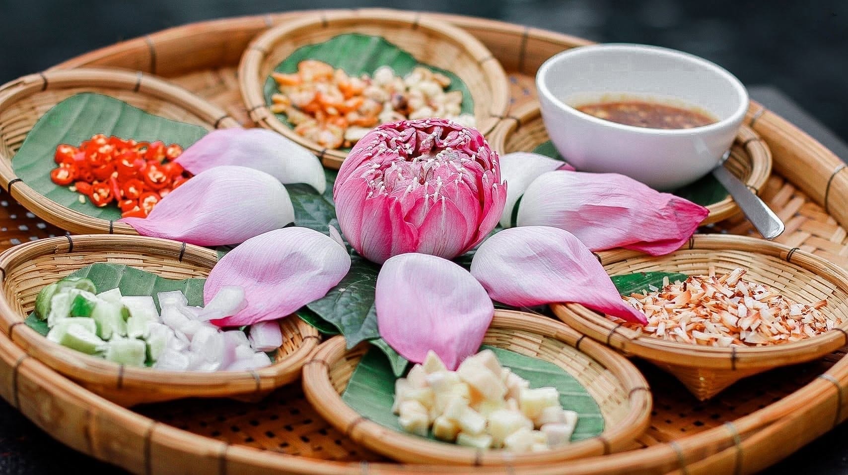 Classic Lotus Miang Herbal Thai Southern Dish at Coco Paradiso Pool Cafe
